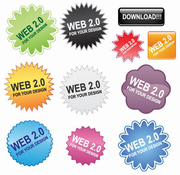free vector Vector Buttons for Web Design